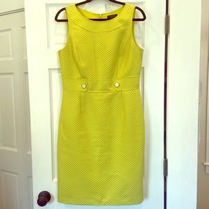 Tahari Chartreuse work dress - size 8